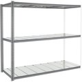 Global Industrial High Capacity Add-On Rack 96x36x843 Levels Steel Deck 800lb Per Level GRY 581020GY